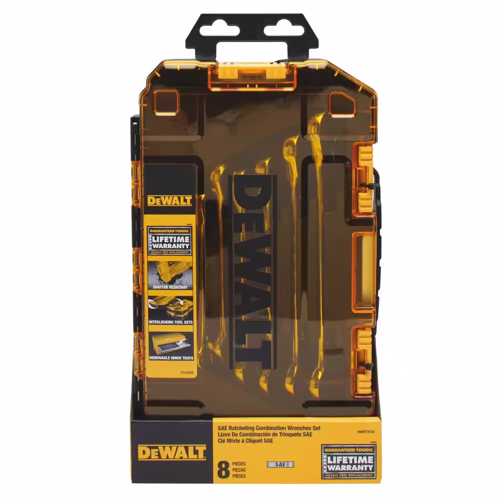 DEWALT Ratcheting SAE Combination Wrench Set (8-Piece)