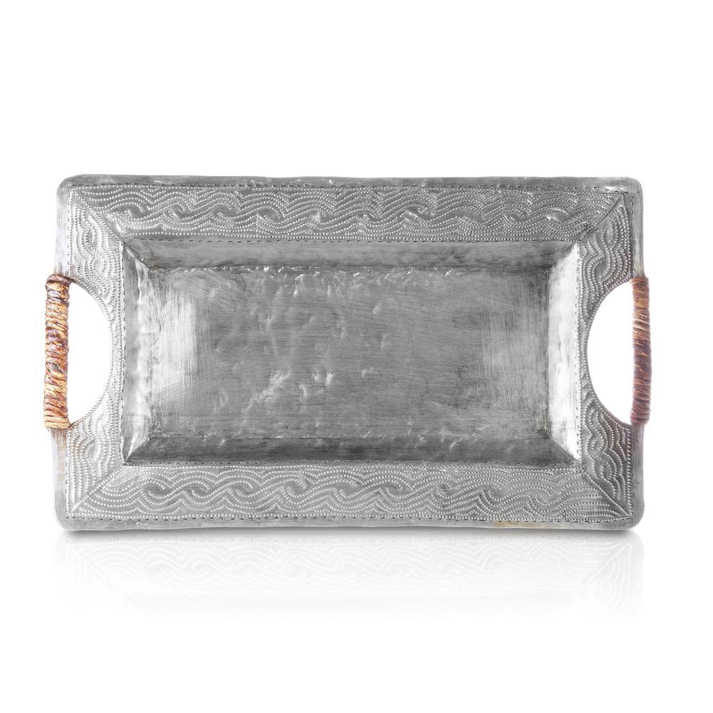 None Swirl Pattern Haitian Steel Drum Decorative Tray