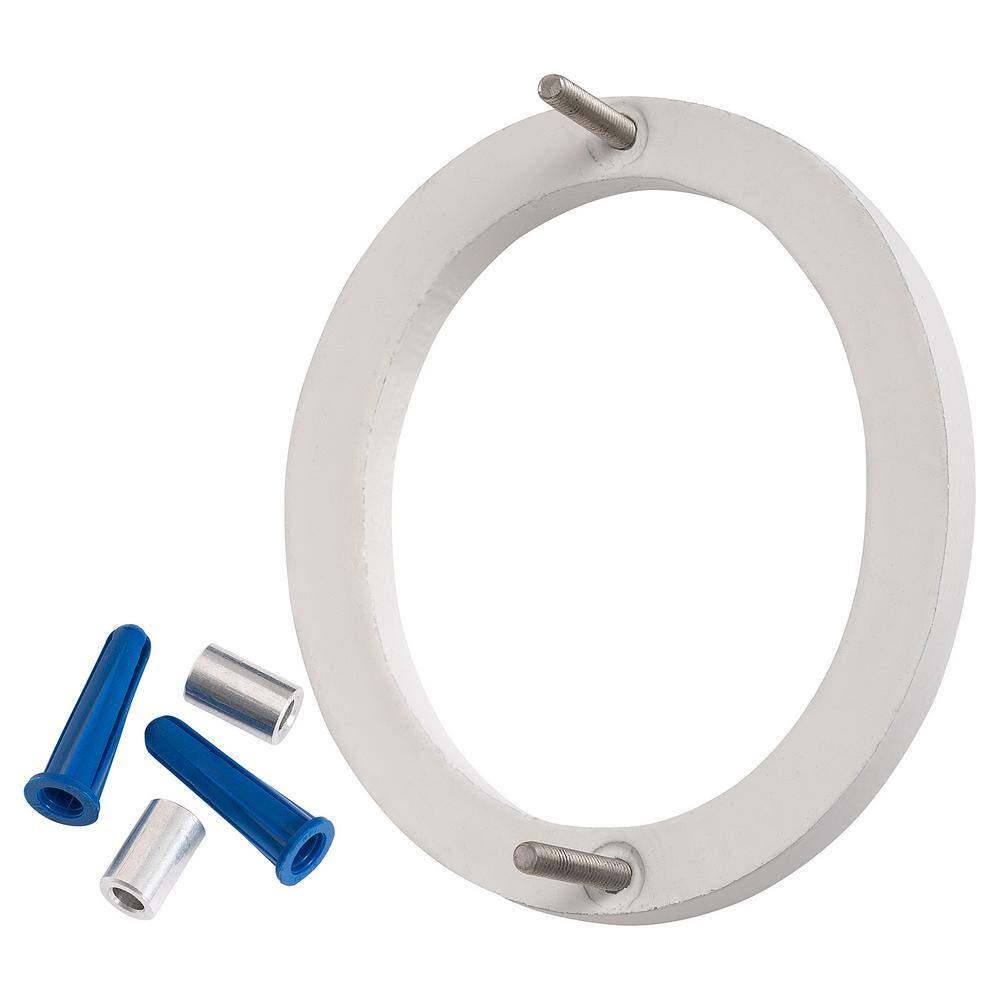 Montague Metal Products 4 in. White Aluminum Floating or Flat Modern House Number 0