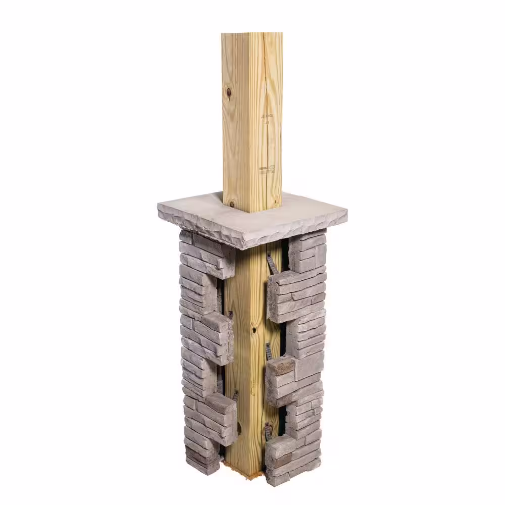 ClipStone 14 in. x 14 in. x 12 in. 1 LF Niagara NorthernLedge ColumnWrap