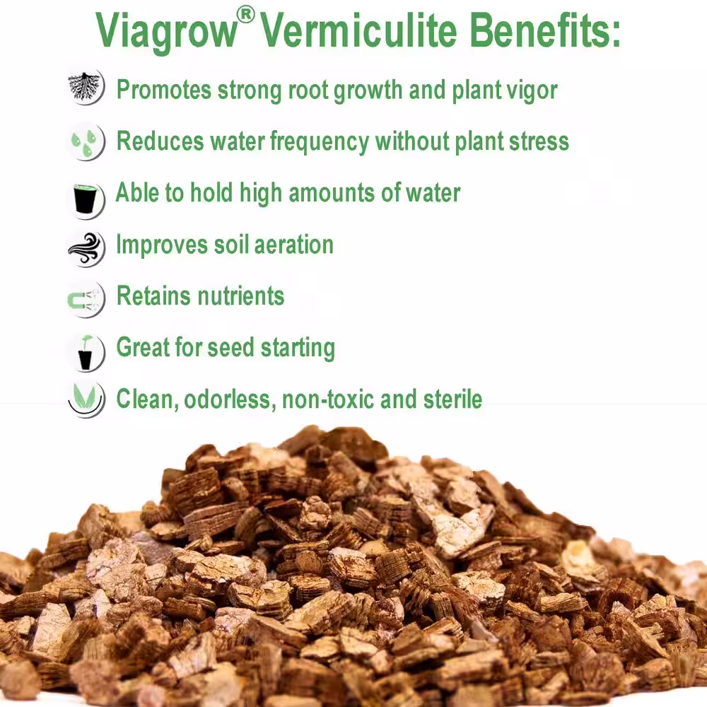 Viagrow Vermiculite, Course and Chunky (16 Qt./4 Gal./.53 CF) (1-Pack)