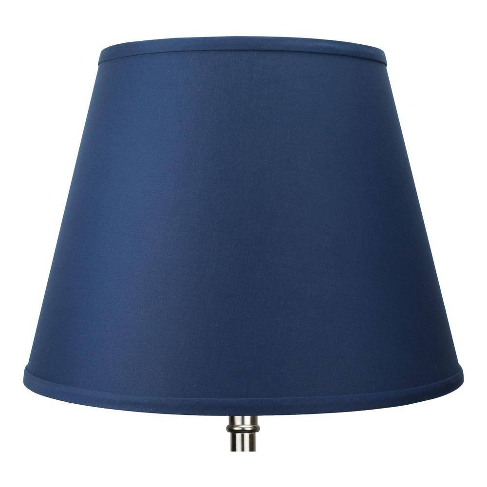 FenchelShades.com 11 in. Top Diameter x 17 in. Bottom Diameter x 13 in. Slant Linen Navy Blue Empire Lamp Shade