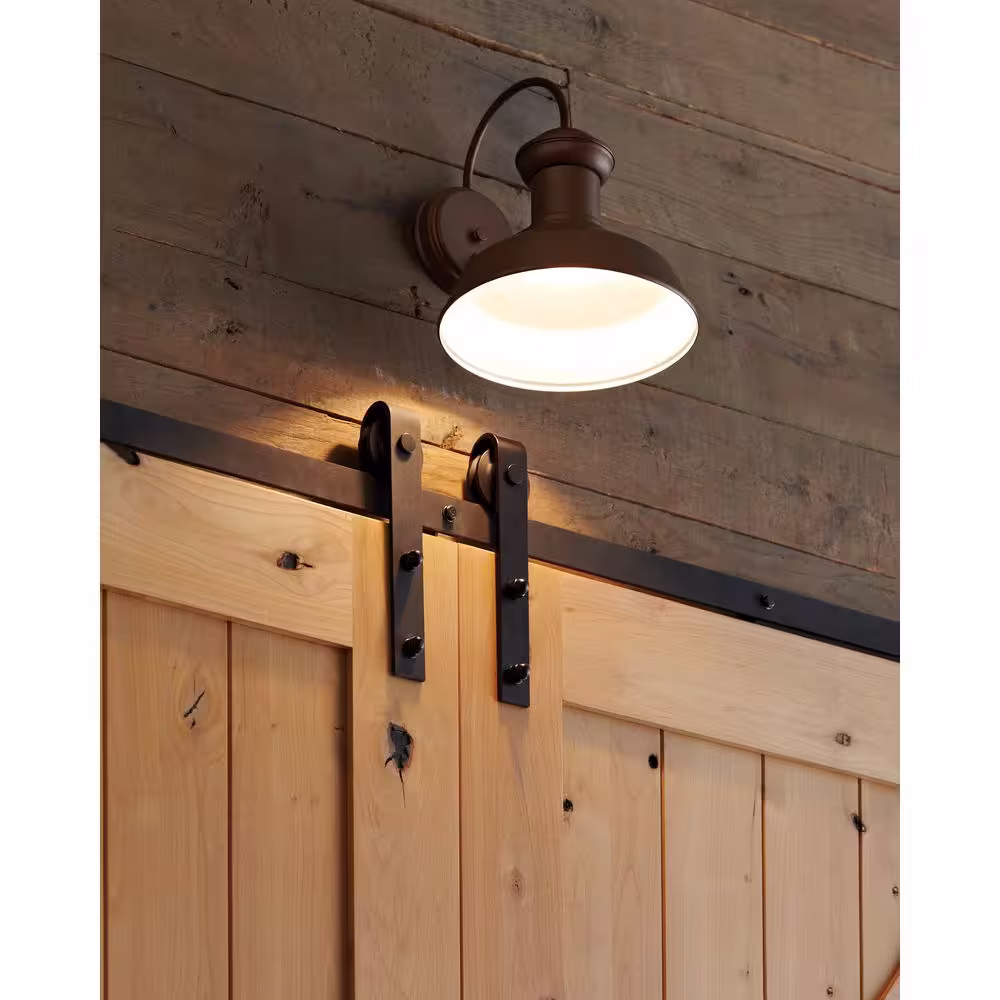 Generation Lighting Fredricksburg 1-Light Weathered Copper Outdoor 15.875 in. Wall Lantern Sconce