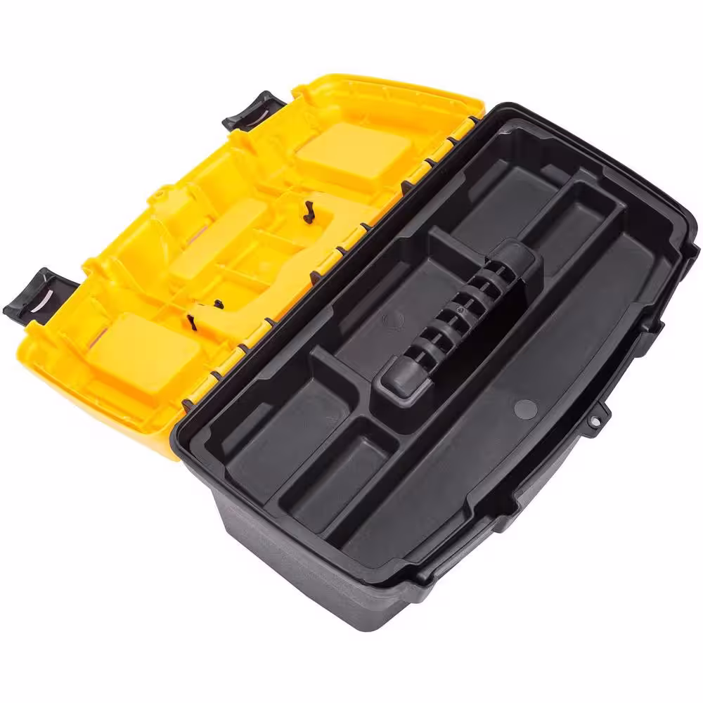 Big Red 15.5 in. Plastic Portable Tool Box with Hardware Storage Lid