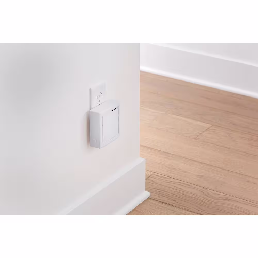 Defiant Wireless Plug-In Doorbell Kit with 2 Wireless Push Buttons, White
