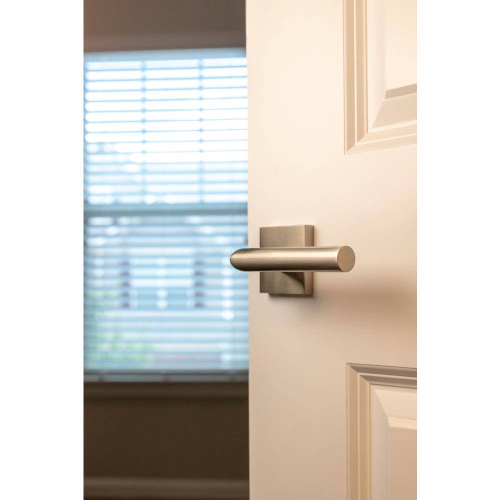 DELANEY HARDWARE Bravura Solid Zinc Satin Nickel Bed/Bath Privacy Handle