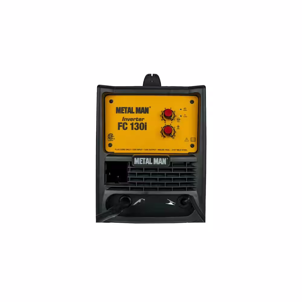 METAL MAN 130 Amp, 120-Volt Input Power Inverter Flux Core Wire-Feed Welder