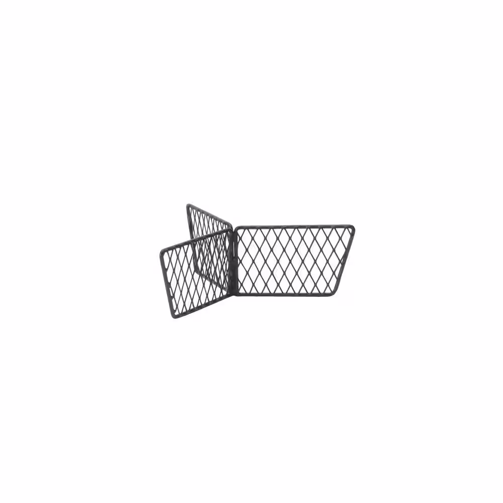 Gourmet Basics by Mikasa Loop and Lattice Black 2-Tier Divided Round Fruit Basket