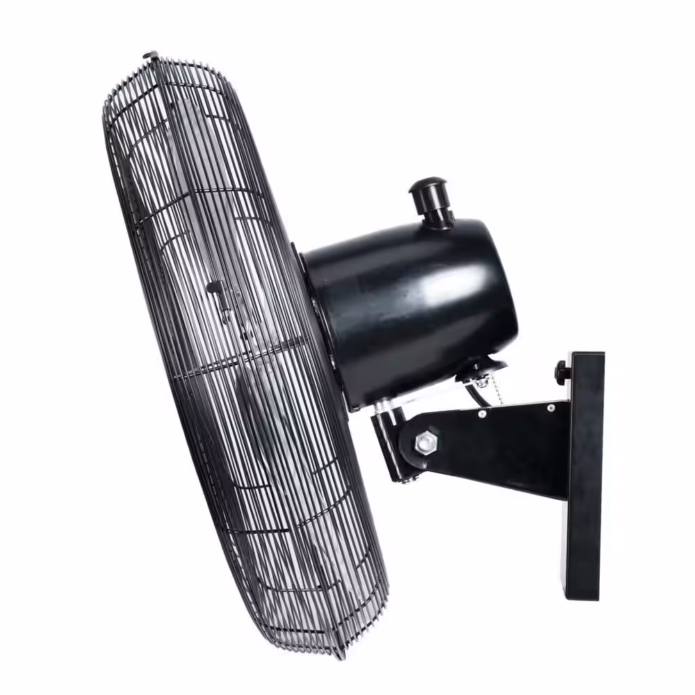 iLIVING 18 in. 3 fan speeds Wall Fan in Black with Oscillating head