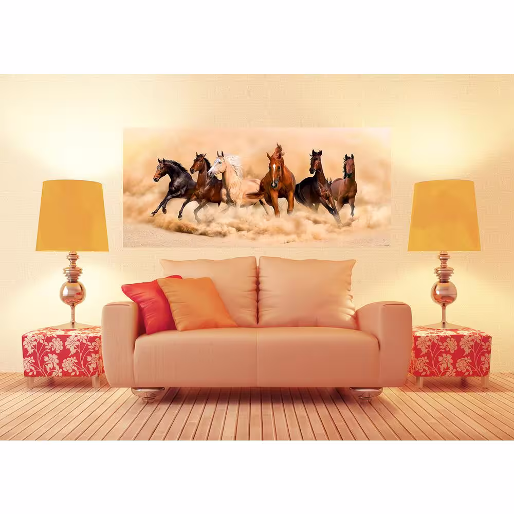 Dundee Deco Horse Herd Galloping in Desert Non-Woven Wall Mural