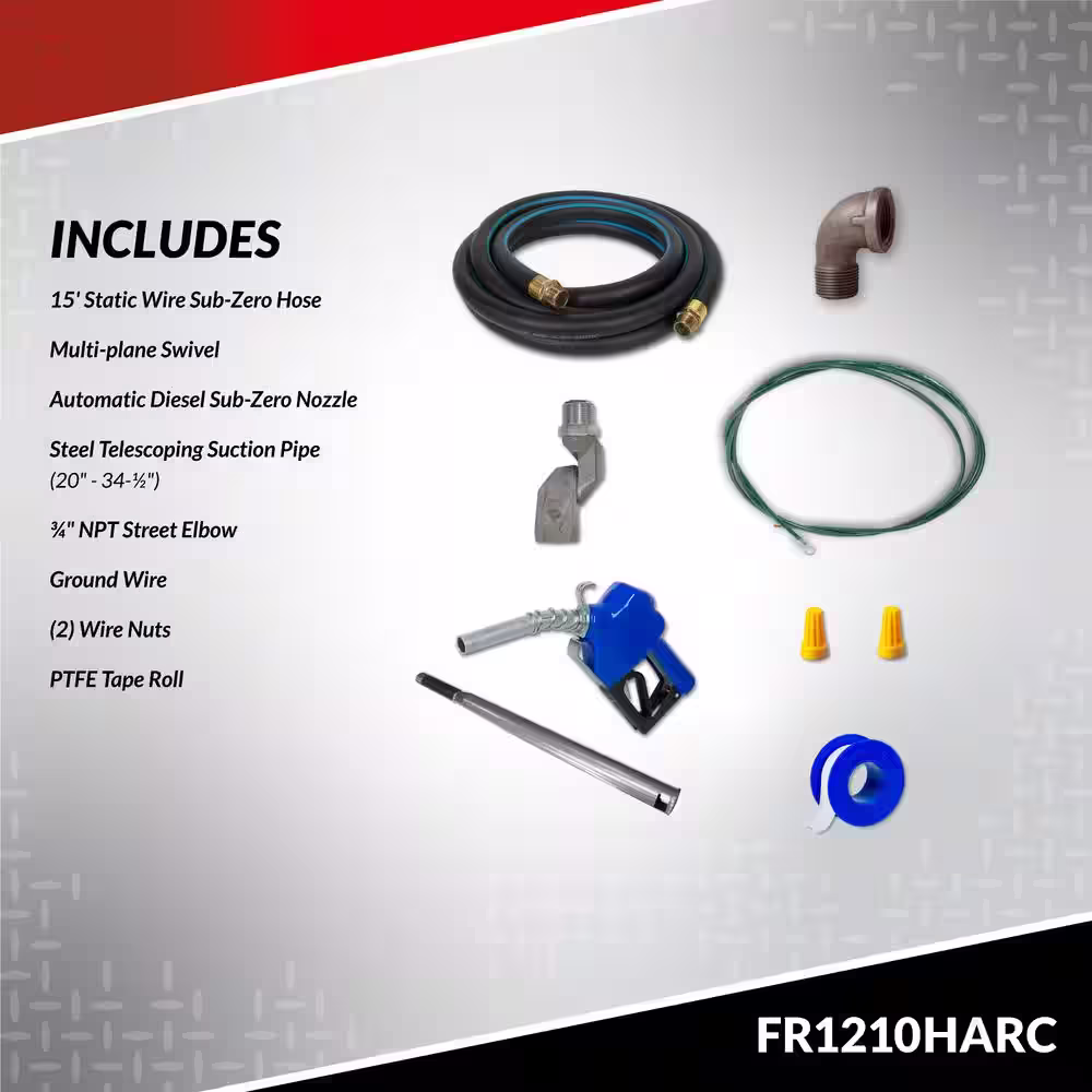 FILL-RITE 12-Volt 15 GPM 1/4 HP Fuel Transfer Pump (Arctic Package)