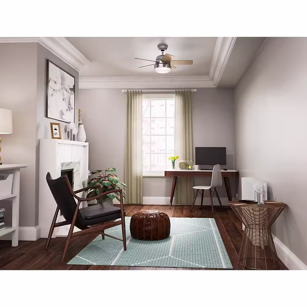 Hunter Tarrant 36 in. LED Indoor Brushed Nickel Ceiling Fan