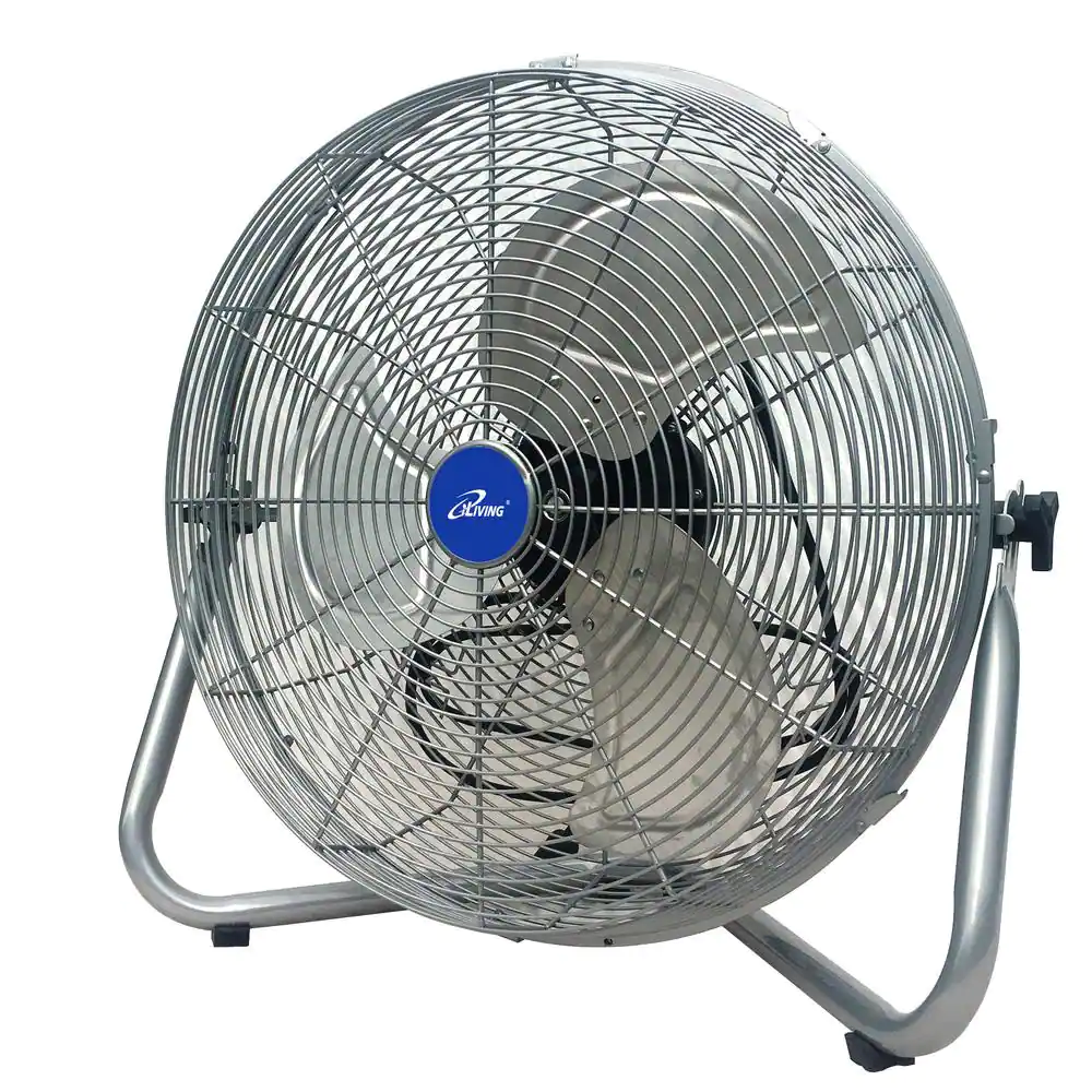 iLIVING 20 in. 3 Speeds Super Turbo High Velocity Floor Fan 7500 CFM, 225-Watt, Silver