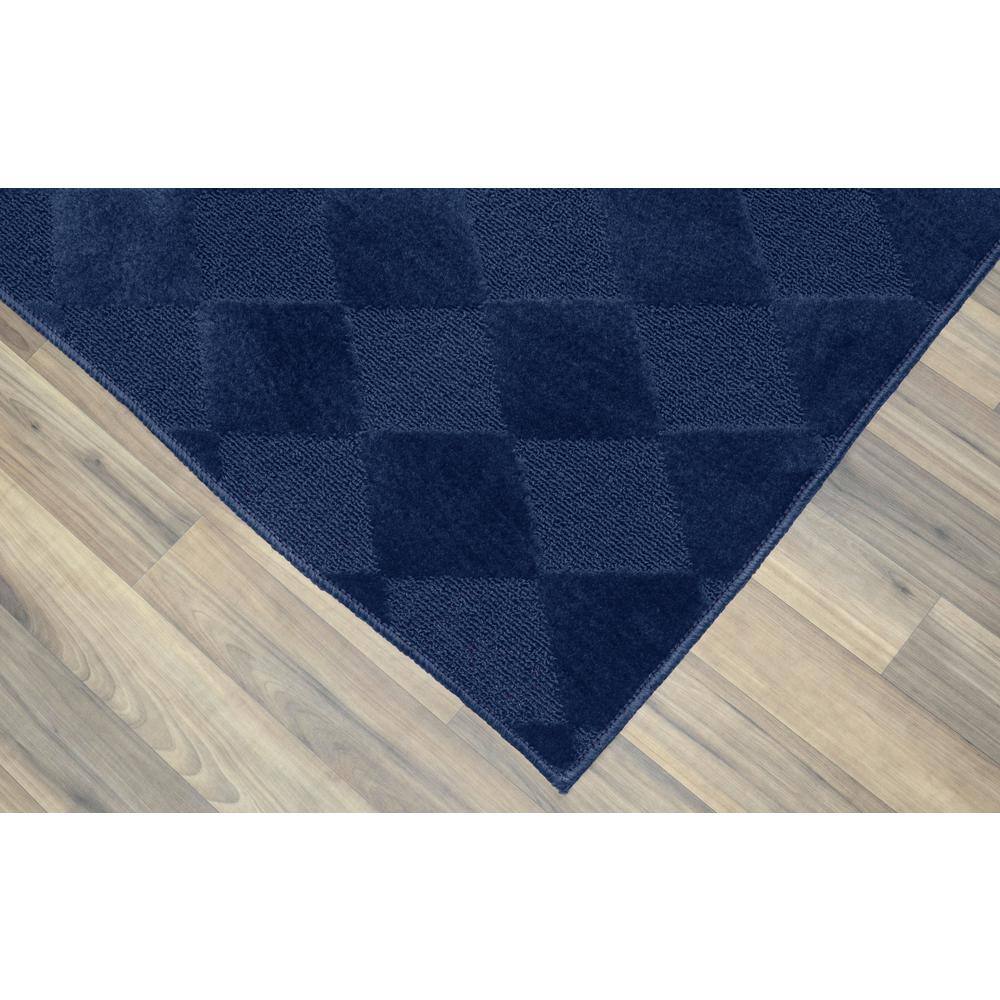 Garland Rug Diamond Navy 3 ft. x 8 ft. Runner Rug