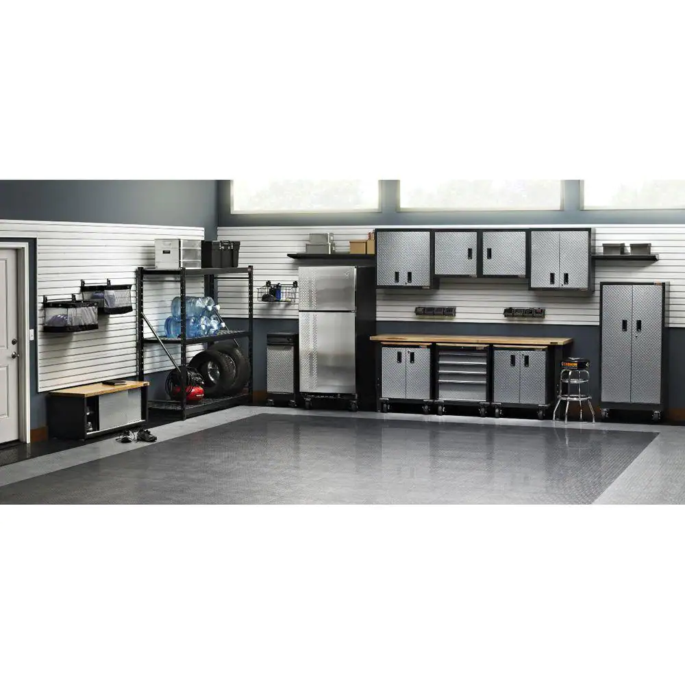 Gladiator Premier Series Steel 2-Shelf Wall Mounted Garage Cabinet in Charcoal (30 in W x 30 in H x 12 in D)