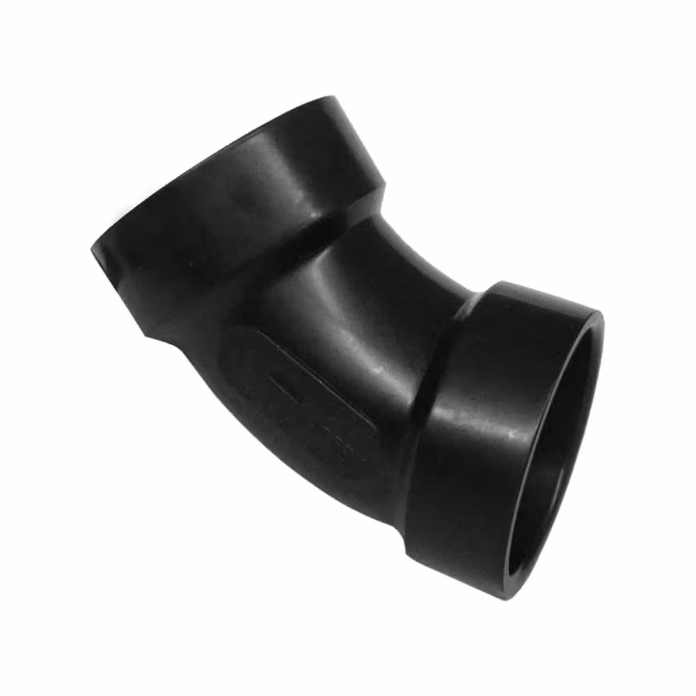 VPC 4 in. ABS Plastic DWV 45-Degree Hub x Hub Elbow Fitting