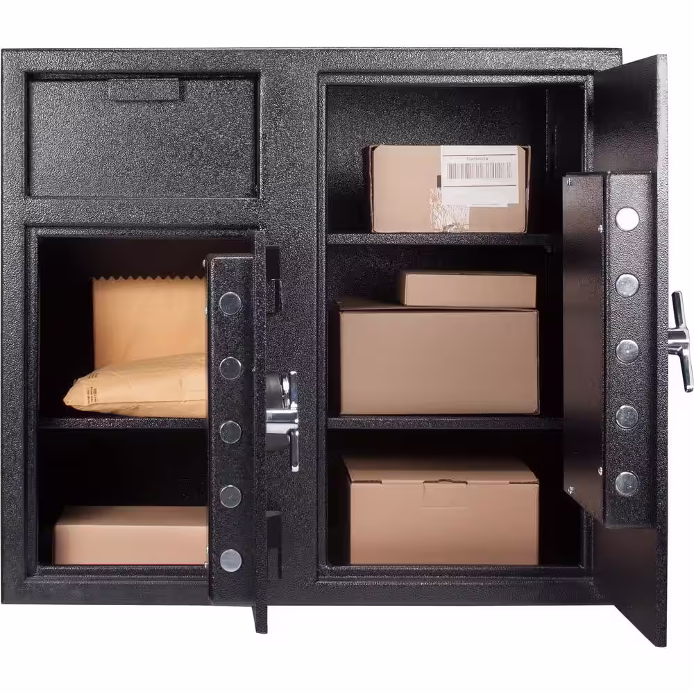 BARSKA 2.58 cu. ft./4.68 cu. ft. Large 2 Lock Depository Safe with Digital Keypad