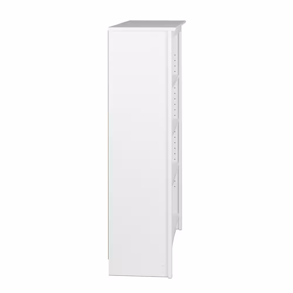 None Home Office 31.5 in. in Wide White 4-Shelf Standard Bookcase
