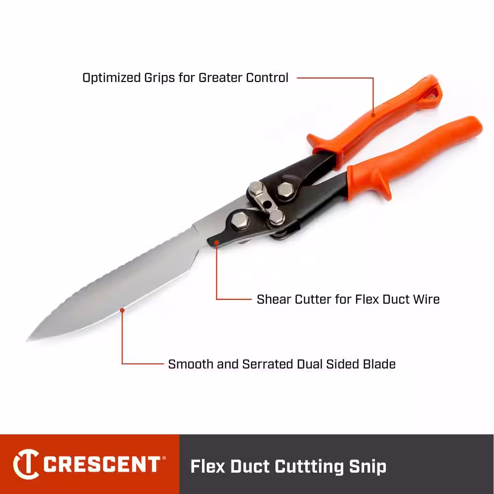 Crescent 17-1/2 in. Flex Duct Cutting Snips with Sheath