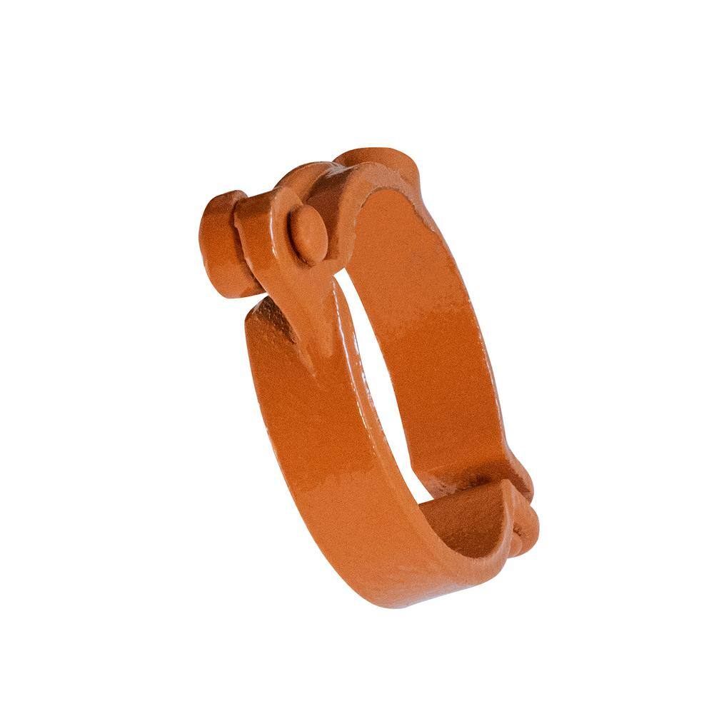 The Plumber's Choice 3/4 in. Hinged Split Ring Pipe Hanger in Copper Epoxy Coated Iron