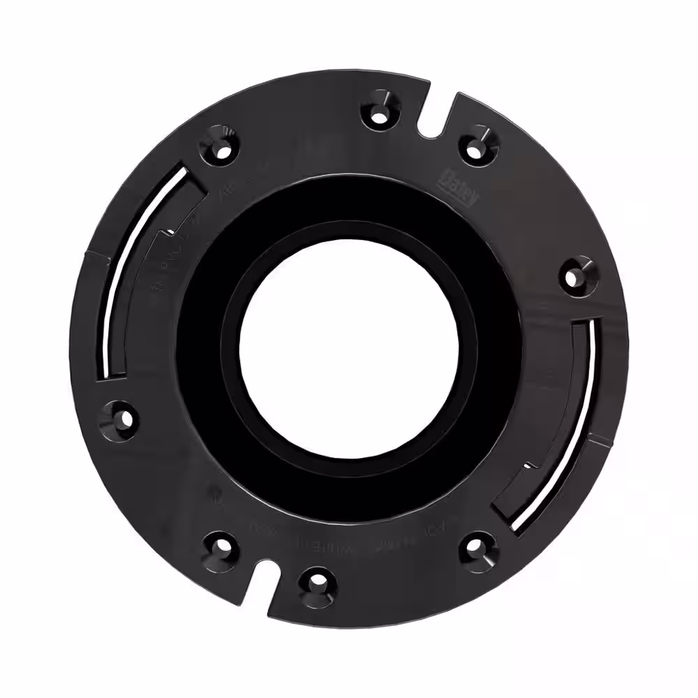 Oatey Fast Set 3 in. Outside Fit 4 in. Inside Fit ABS Open Hub Toilet Flange with Plastic Ring
