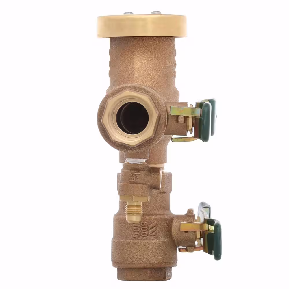 Watts 3/4 IN Bronze Anti-Siphon Pressure Vacuum Breaker with Quarter Turn Shutoff and Tee Handles