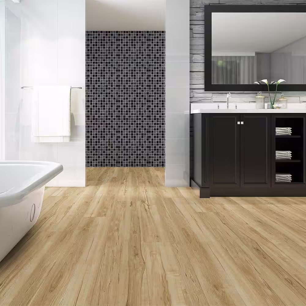 ACQUA FLOORS Painted Somerset 20 MIL x 7.2 in. W x 48 in. L Click Lock Waterproof Luxury Vinyl Plank Flooring (28.8 sqft/case)