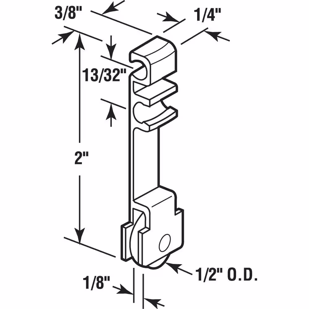 Prime-Line 1/2 in. Flat Edge Steel Roller Assembly