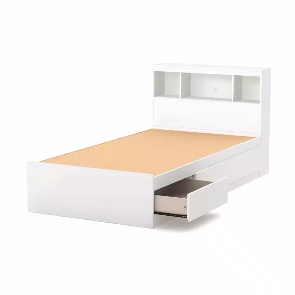 South Shore Reevo Pure White Twin Storage