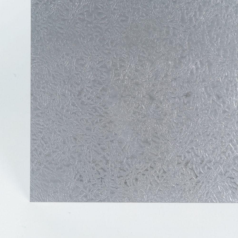 M-D Building Products 12 in. x 24 in. Leathergrain Aluminum Sheet in Silver