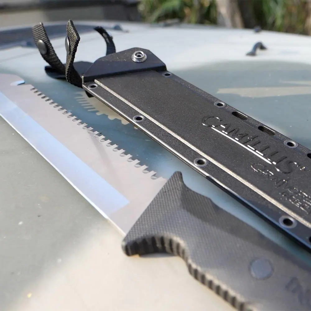 Camillus Carnivore Inject 18 in. Full-Tang Titanium Stainless Steel Machete with Molded Sheath and Bonus Trimming Knife
