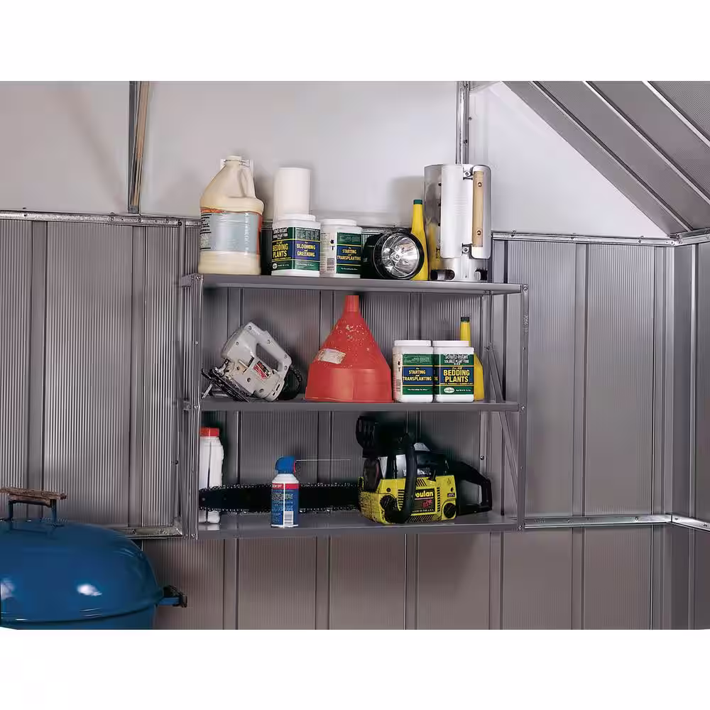 Arrow 3-Tier Shelf, 30.25 in. H x 33.25 in. W x 10.75 in. D, Galvanized Steel