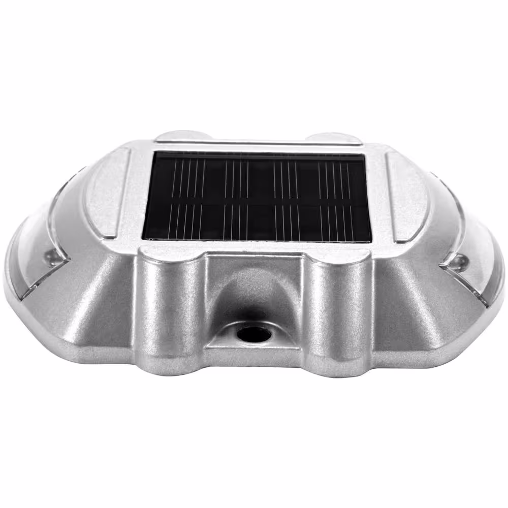 VEVOR Solar Dock Lights Marine 12-Pack Outdoor Waterproof Wireless 6 LEDs Driveway Lights with Screw for Deck Driveway, White
