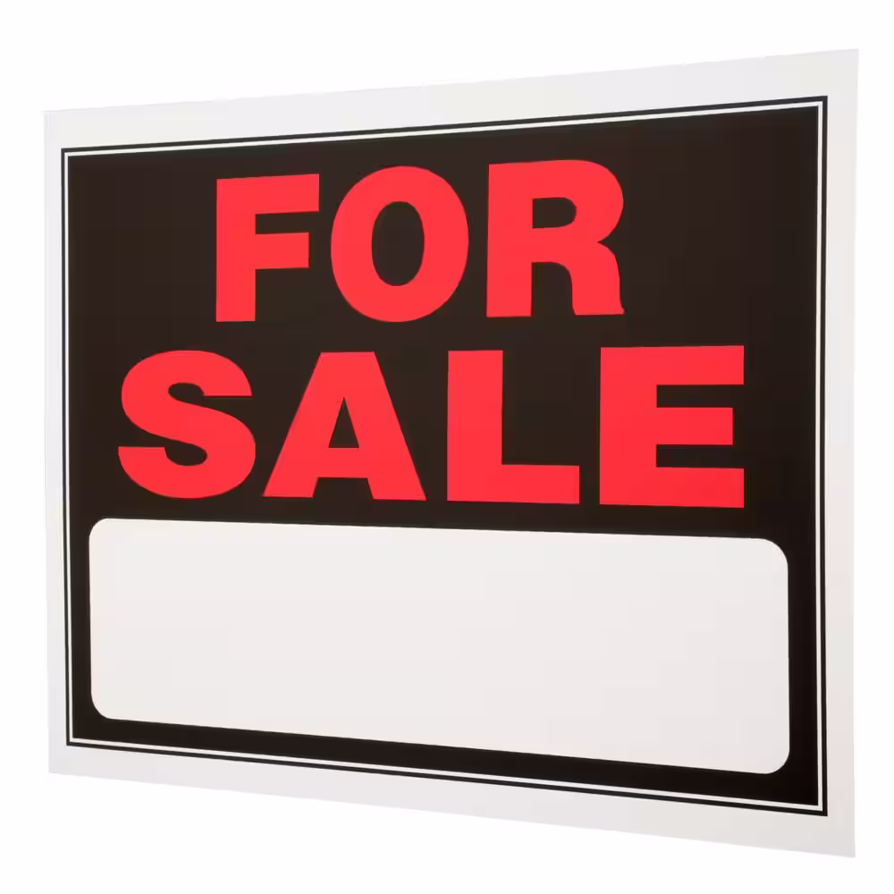 Everbilt 15 in. x 19 in. Plastic for Sale Sign