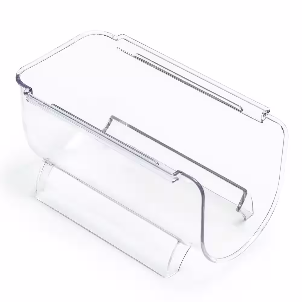 None Wine Bottle Acrylic Food Storage Container Kitchen Organizer 2-Pack