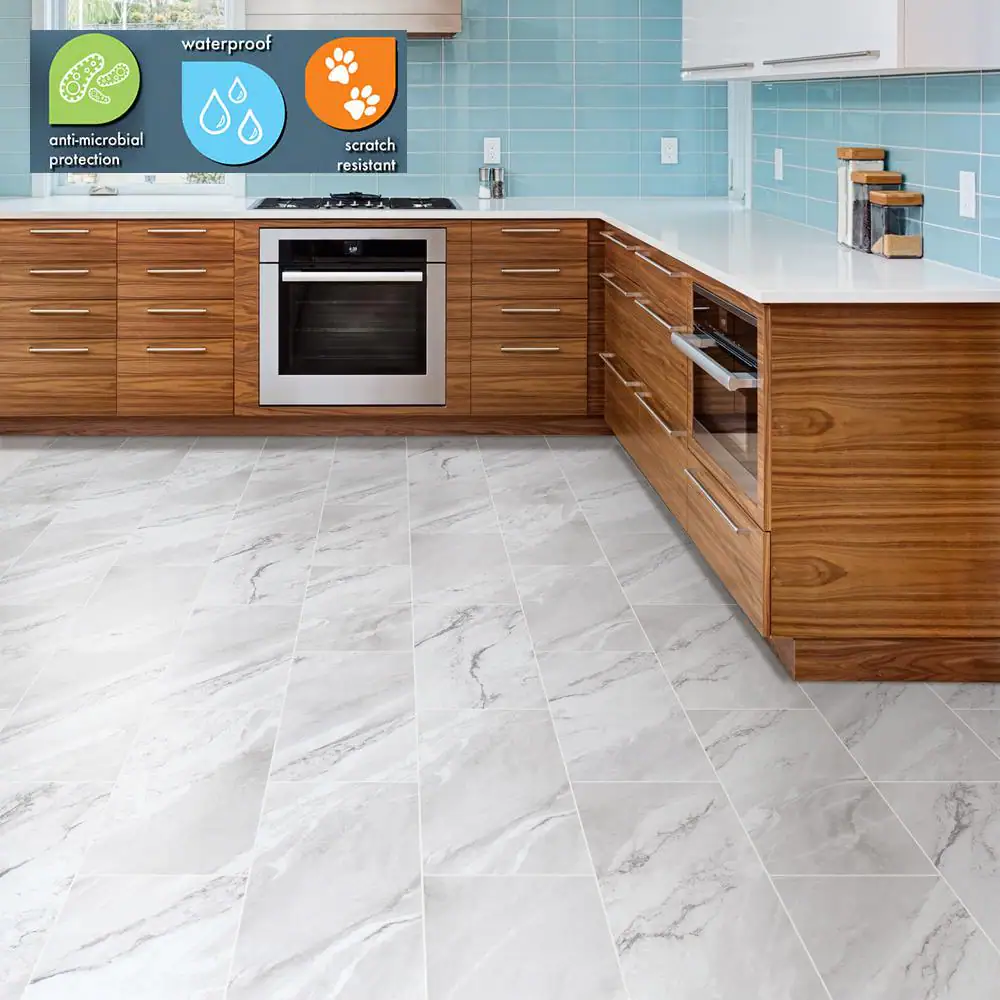 Lifeproof Toyama Bay Pearl 12 MIL x 12 in. W x 24 in. L Click Lock Waterproof Vinyl Tile Flooring (23.8 sqft/case)