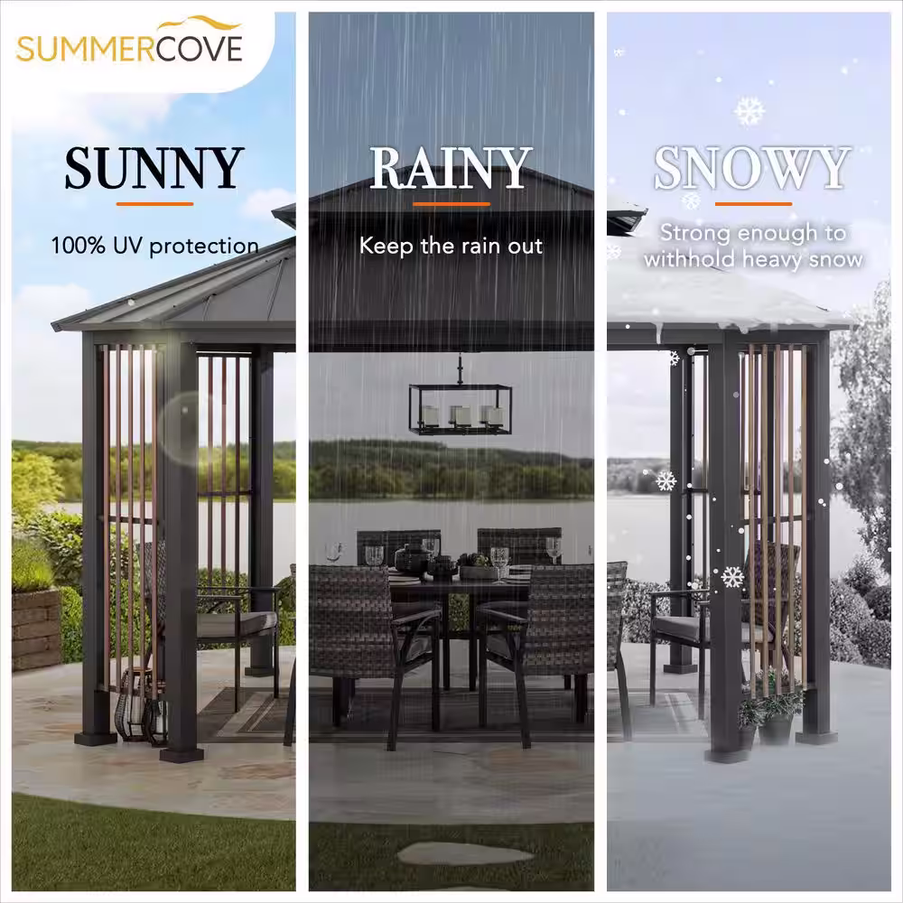 Sunjoy Rockwood 11 ft. x 13 ft. Hardtop Gazebo