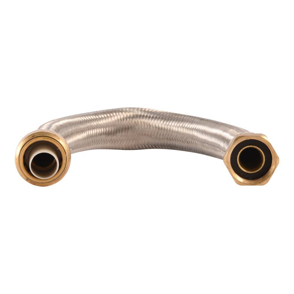 SharkBite 3/4 in. Push-to-Connect x 3/4 in. FIP x 15 in. Braided Stainless Steel Water Heater Connector