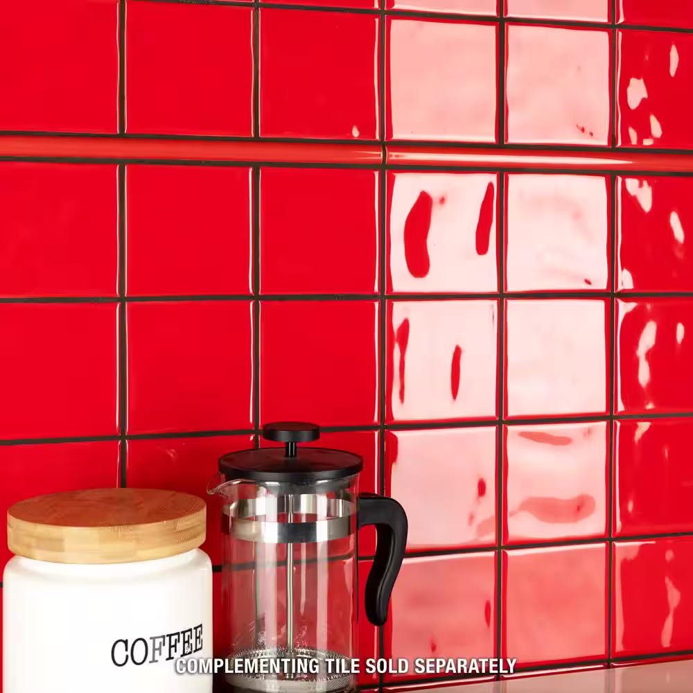 Merola Tile Twist Square Red Cherry 11-3/4 in. x 11-3/4 in. Ceramic Mosaic Tile (9.8 sq. ft./Case)