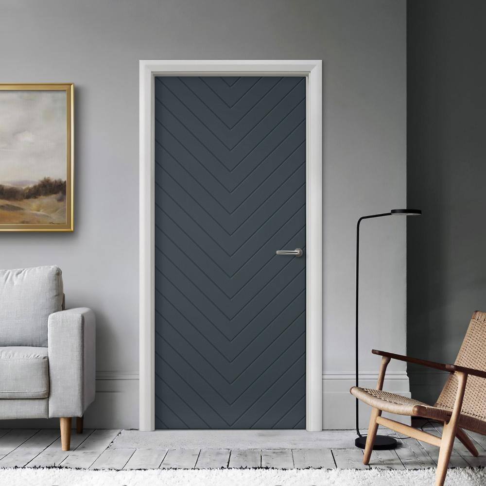 CALHOME 36 in. x 96 in. Hollow Core Charcoal Gray Stained Composite MDF Interior Door Slab