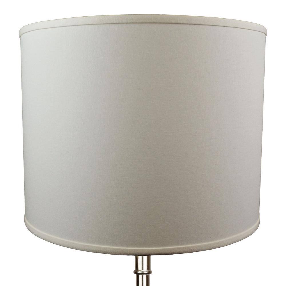 FenchelShades.com Fenchel Shades 18 in. Top Diameter x 18 in. Bottom Diameter x 14 in. Height, Drum Lamp Shade - Linen Cream