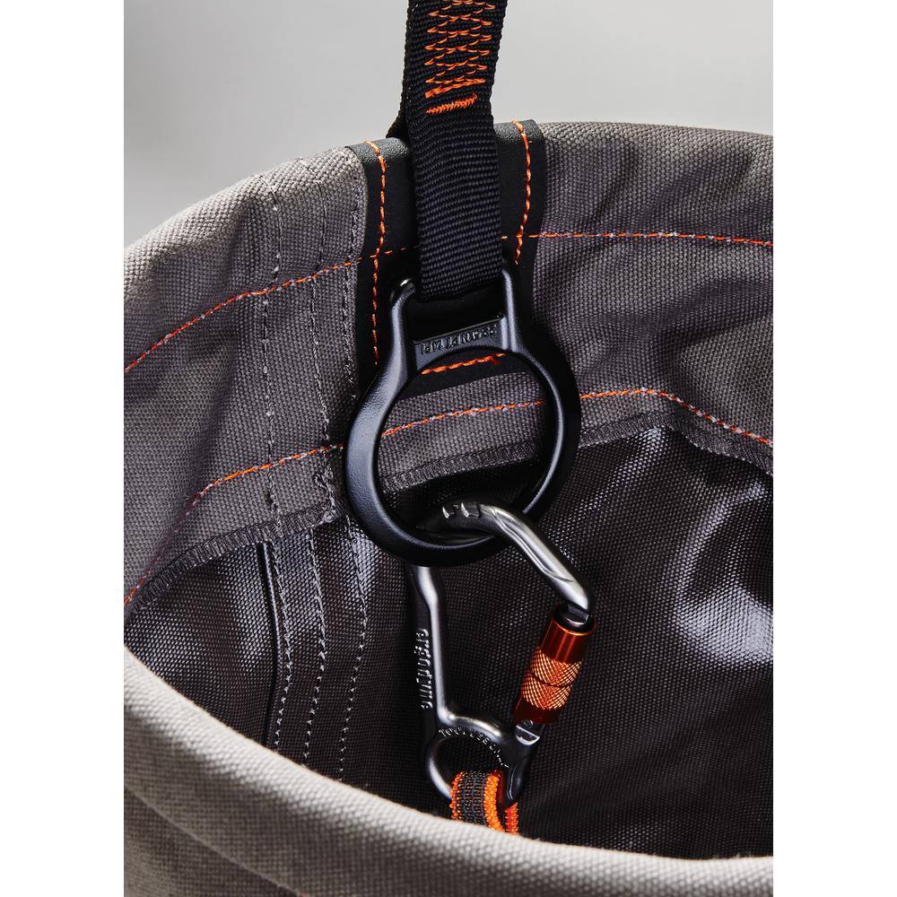 Ergodyne Arsenal 12.5 in. Tool Bucket with D-Rings and Top in Gray Canvas