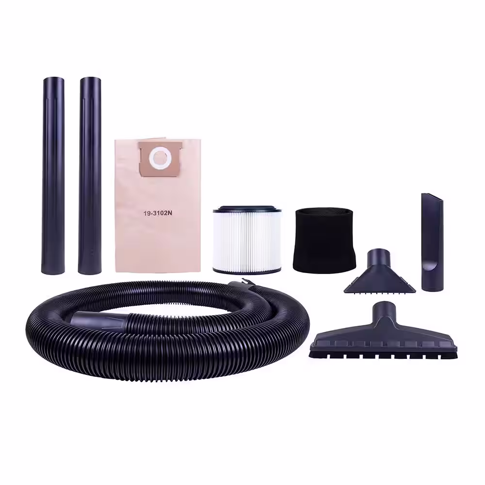 Husky 16 Gal. Poly Cart-Design Wet/Dry Vac with a Cartridge Filter, Hose, and Accessories
