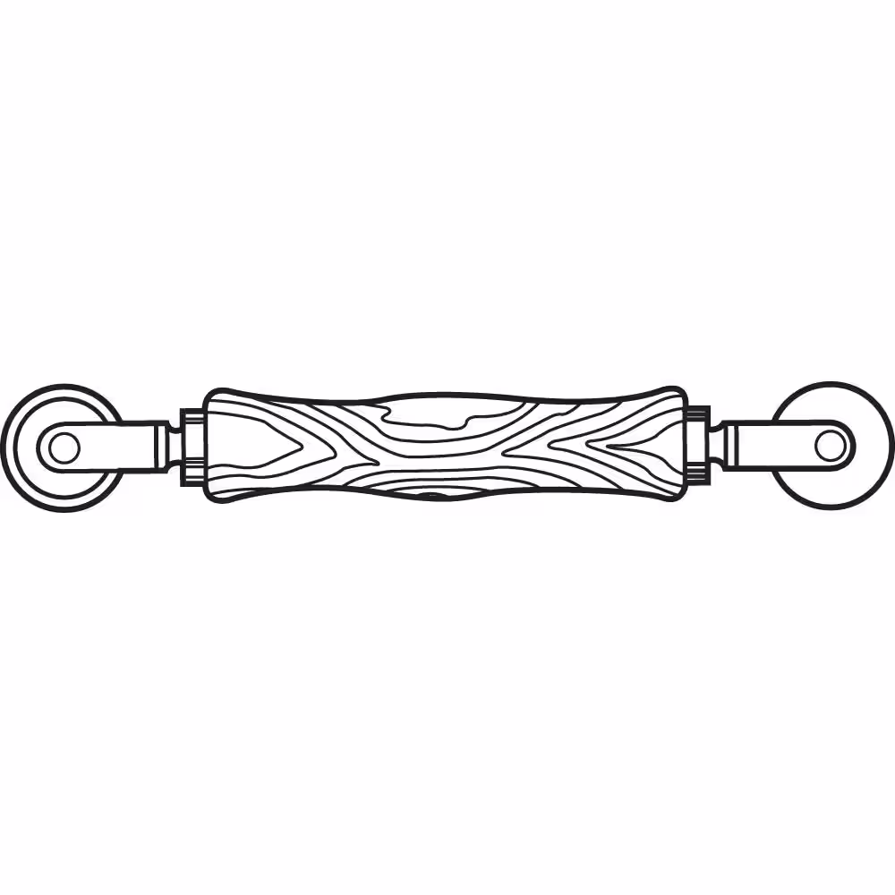 Prime-Line Screen Rolling Tool with Wood Handle and Steel Wheels for 0.115 in. - 0.165 in. Spline