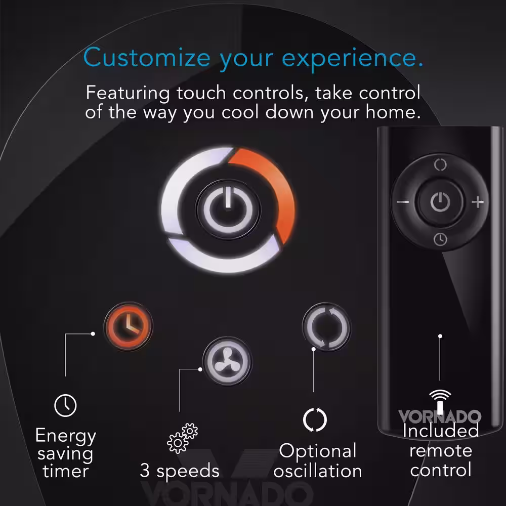 Vornado OSCR 32 32 in. Oscillating Tower Fan with Remote