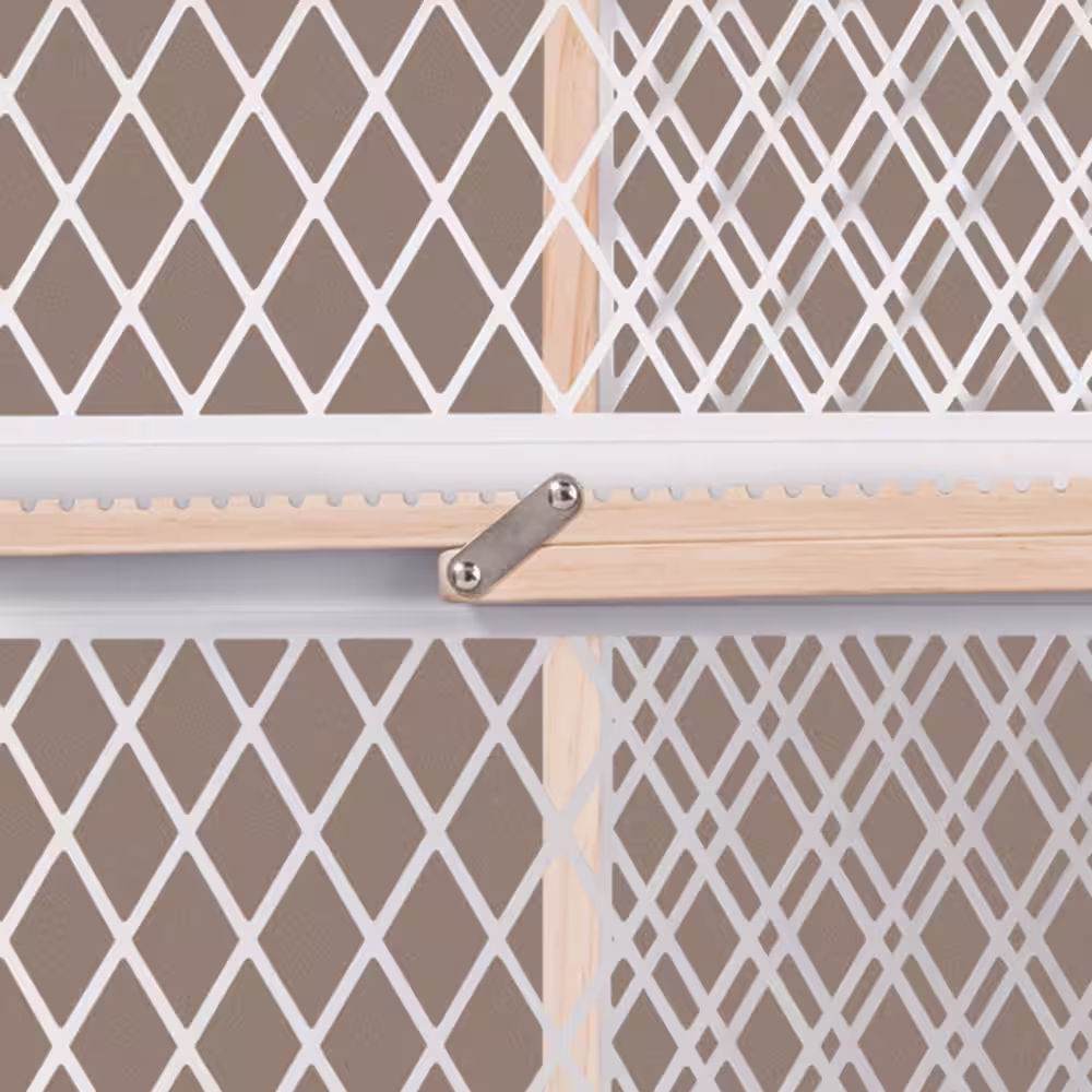 Summer Infant 24 in. Secure Pressure Mount Wood/Plastic Mesh Gate
