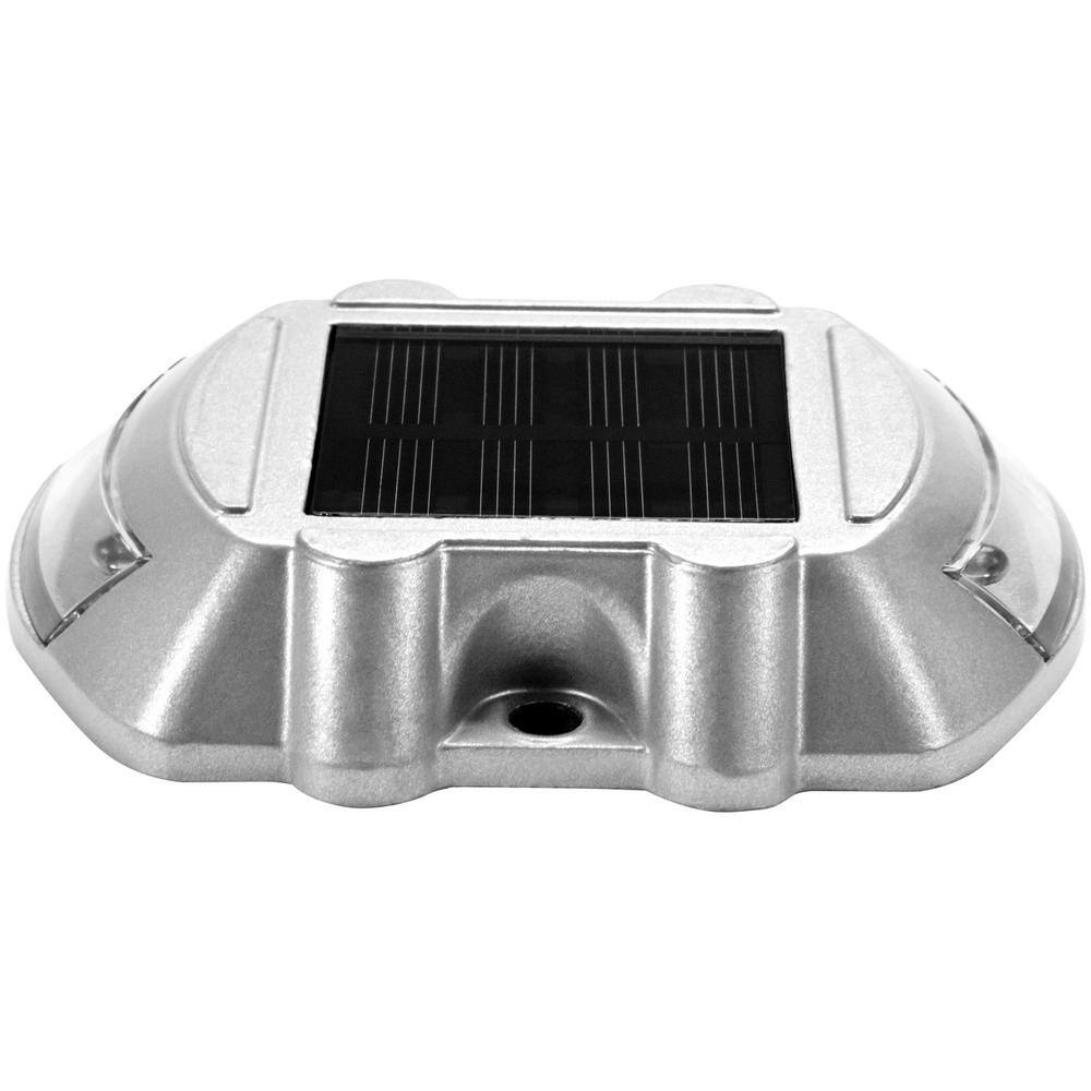 VEVOR Solar Dock Lights 16-Pack Outdoor Waterproof Wireless 6 LEDs Solar Driveway Lights with Screw for Path Garden, White
