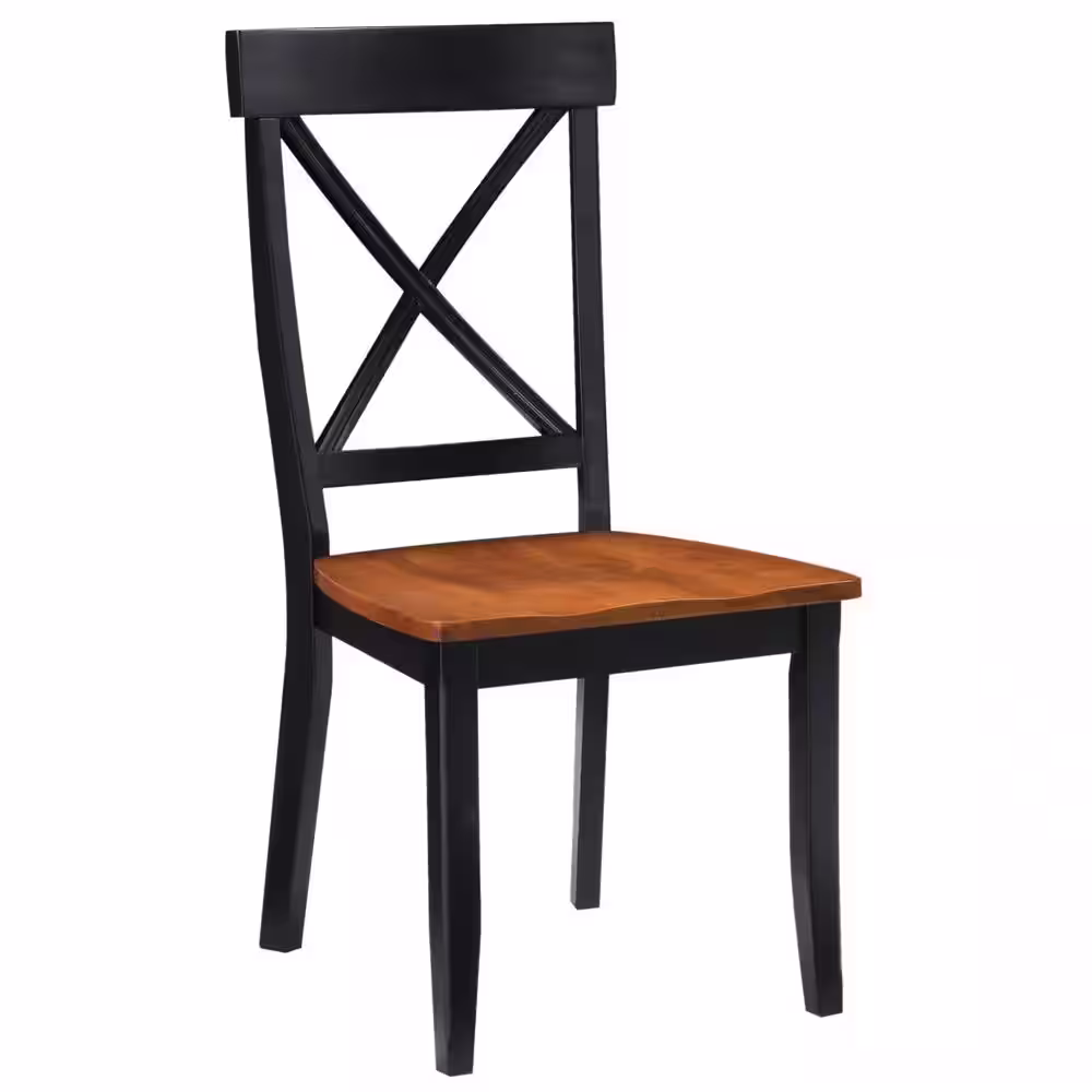HOMESTYLES 5-Piece Black and Oak Dining Set