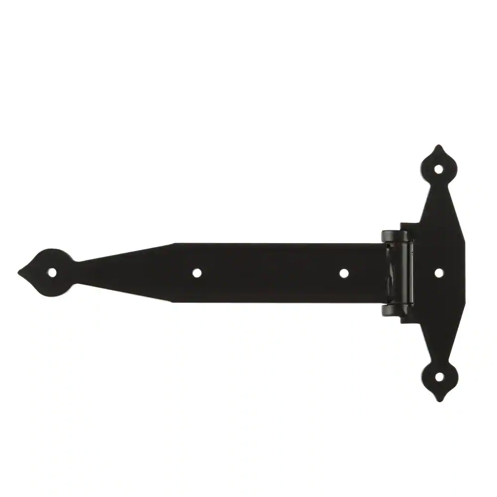 Everbilt 12 in. x 9 in. Black Super Heavy Duty Tee Hinge