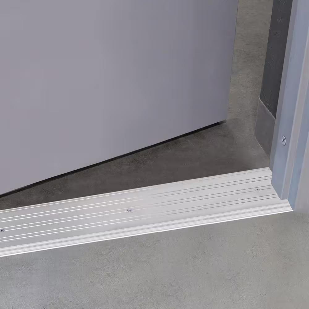 M-D Building Products 5 in. x 1/2 in. x 72 in. Silver Aluminum Commercial Flat-Profile Threshold